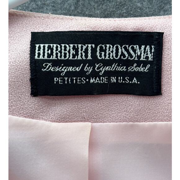 Herbert Grossman Cynthia Sobel Vintage Barbie Pink Pearl Button Skirt Suit 12 - Picture 5 of 11